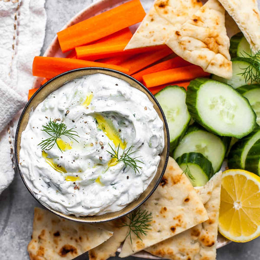 Greek Yogurt Tzatziki with Pita & Veggies